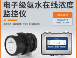 半导体级氨水浓度在线监控仪 PTFE材质 4-20mA输出
